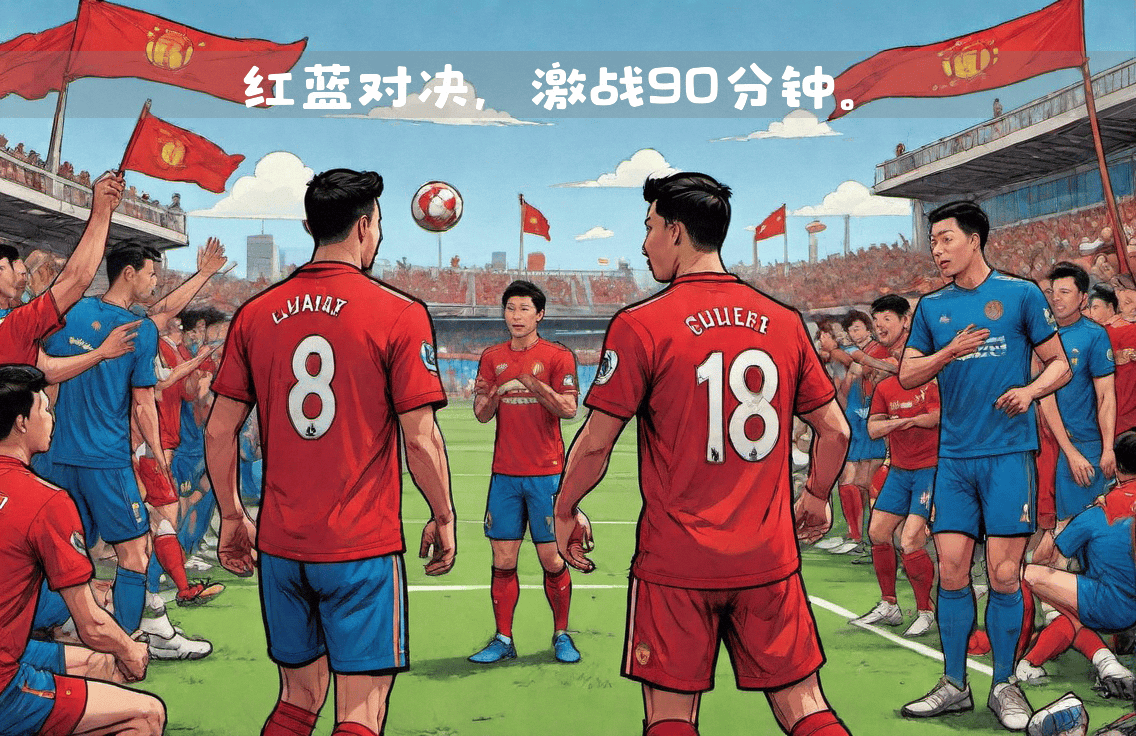 足球场上一场引人入胜的比赛即将开始